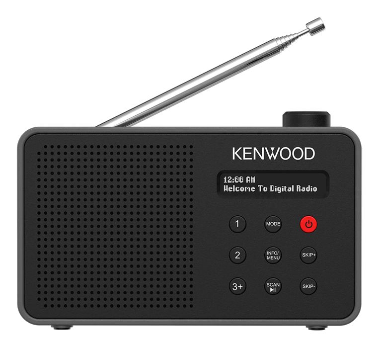 Kenwood CR-M25DAB Draagbare DAB+ radio met automatische veiligheidswaarschuwingsfunctie - Zwart