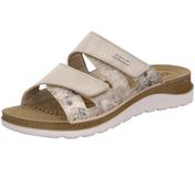 Rohde Slipper Dames Beige Leer Zacht voetbed Wijdte G 1302-14 - Maat 41