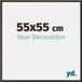Your Decoration - Cadre photo 55x55 cm - Aluminium - Structure noyer - New York