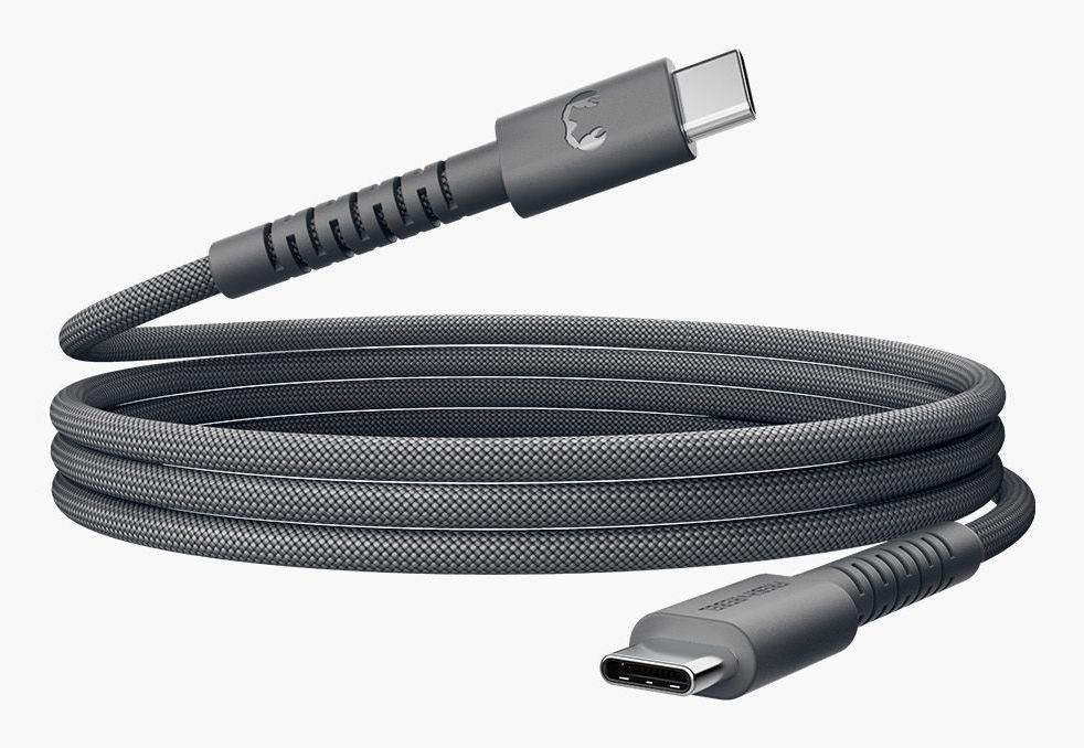Fresh 'n Rebel FlexWave USB-C to USB-C Cable - 0.7m - Storm Grey