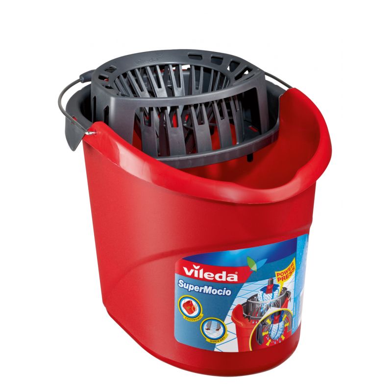 Vileda SuperMocio dweilsysteem & -emmer Enkel reservoir Rood - 10L