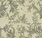Living Walls Varens en Bloemen Behang | Floraal - Groen Groen Wit Geel - Vliesbehang - 1005 cm x 53 cm