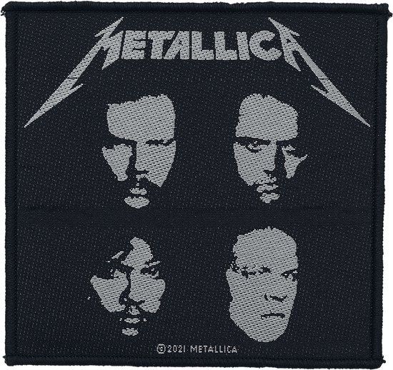 Metallica Black Album Unisex Patch - Zwart/Wit
