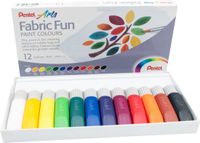 Pentel Arts Stofschilderverf Fabric Fun, set van 12 kleuren