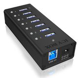ICY BOX IB-AC618 USB 3.0 Hub - 7 poorten - Zwart
