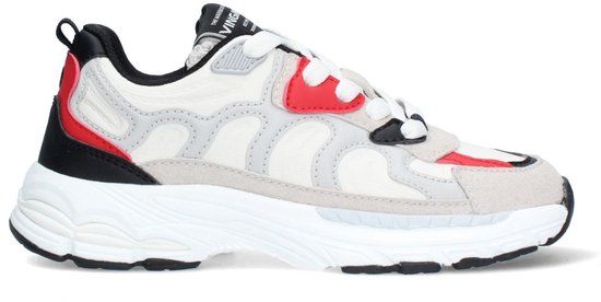 Vingino Jongens Lage Sneakers - Rood - Leer - Veters - Maat 33