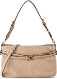 PINKO schoudertas Belt Bag Classic Suede Beige - Smoke Grey - Antique Gold