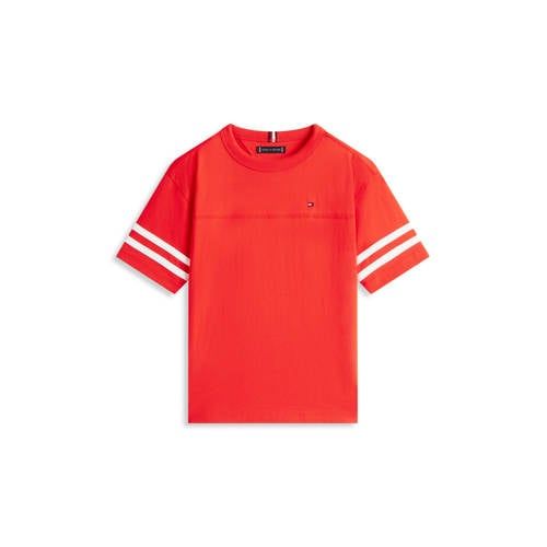 Tommy Hilfiger T-shirt rood Jongens Katoen Ronde hals Meerkleurig - maat 164