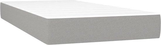 vidaXL Pocketveringmatras 120x190x20 cm stof lichtgrijs