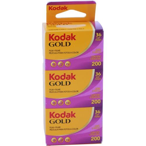 Kodak Goud 36 tentoonstellingen, 3-pack negatieve film op gemiddelde snelheid, geel