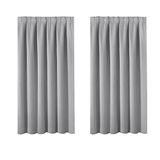 BellaHills Grijze kamer verduisterende raamschaduw en blind licht verminderen en privacybescherming Blackout kort gordijn/draperie voor kinderslaapkamer 66 x 54 inch duif grijs 2 panelen