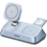 Ugreen MagFlow - Draadloze oplaadstandaard - 3-in-1, magnetisch - 25 Watt - spacegrijs