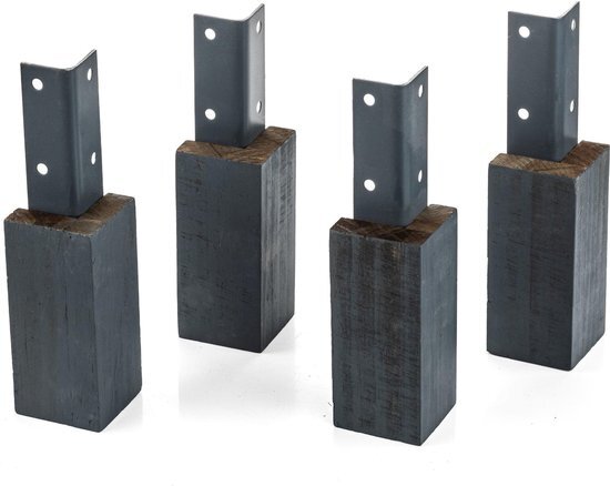 Evolar Opstelvoetjes voor Airco Omkasting - Antraciet - Wood - Set 4 stuks