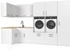 Wasophoogte® Wasmachine Kast Porto - Wasmachine verhoger - Wasmachine ombouw - 700(D)*3680(B)*2110(H) mm - Wit