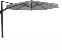 Lesliliving VirgoFlex Parasol flottant - Gris - Ø3,5 m - Rond - Polyester - Aluminium