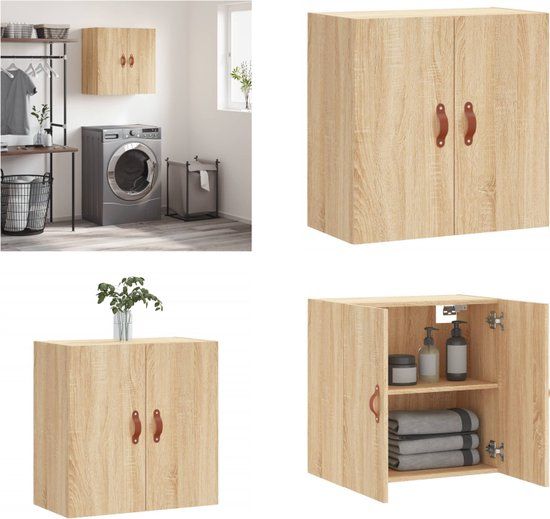 vidaXL Wandkast 60x31x60 cm bewerkt hout sonoma eikenkleurig