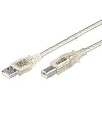 Goobay USB AB 100 HiSpeed TRANS 1m - USB-kabel - transparant