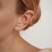 Hey Happiness Minimalistisch Ear Cuff Dames - 925 Sterling Zilver 18K Goud Verguld - Zirkonia Oor Cuff - Hypoallergeen - Goud