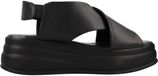 Tamaris - Dames - Plateau sandalen - Zwart - Maat 38