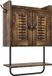Merkloos Hangkast met handdoekhouder - 61x40x17,5 cm - bruin