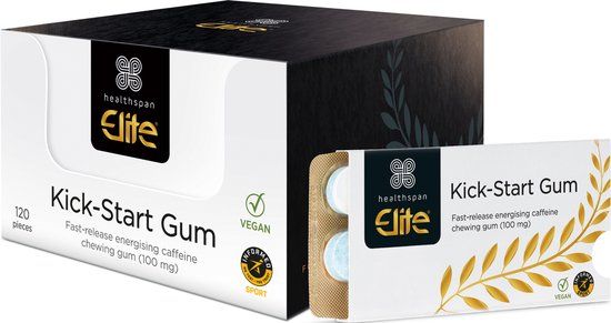 PILLAR Healthspan Elite Kick-Start cafeïne kauwgom 12 pakjes
