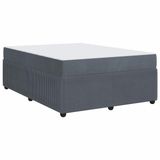 vidaXL Cadre de lit - Gris foncé - 140 x 200 cm - Tissu