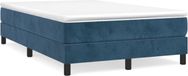 vidaXL Boxspring Bed 120x200 cm Donkerblauw Fluweel