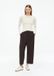 s.Oliver barrel cropped pantalon met plooien - donkerbruin