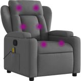 vidaXL Massagestoel donkergrijs stof