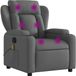 vidaXL Fauteuil d'massage gris foncé tissu