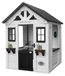 Merkloos Speelhuisje - Speelhuis met keuken - 117 x 107 x 140 cm - Wit en antraciet - Voor in de tuin