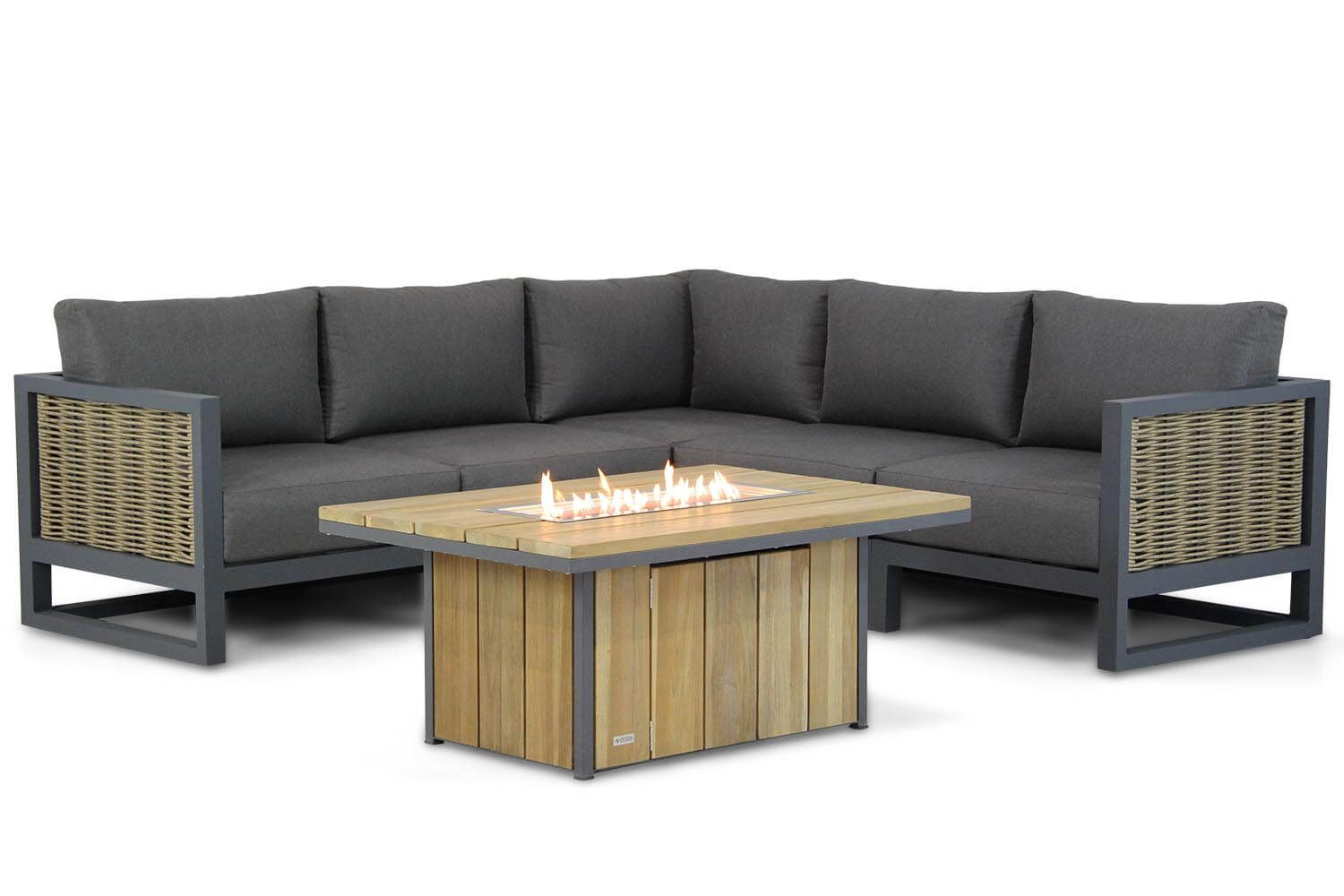 Santika Furniture Salviano/Seaside 120 cm Hoek Loungeset 6-delig