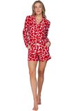 Rebelle MyRebelle - Shortama - Endless Love - Bio-katoen - Rood/Ecru - Hartjes - Maat 44