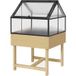 Serre de jardin Mini serre sur pieds avec double toit ouvrable - Serre en polycarbonate, acier et bois de sapin, 60 x 57 x 103 cm