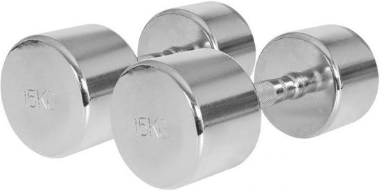 Gorilla Sports Chroom Dumbellset 30 kg (2 x 15 kg)