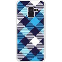 Samsung Bedrukt siliconen hoesje compatibel met Galaxy A8 2018 Tartan Bleu