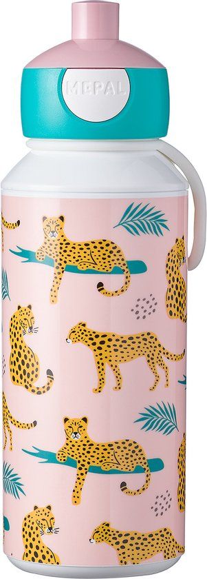 Mepal Campus Pop-up Drinkfles - 400 ml - Leopard