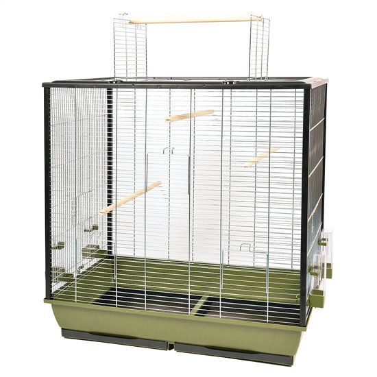 Duvo+ Vogelkooi Natural Fiona - Olijfgroen - 78x48x81,5cm