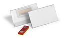 Durable naamplaatje 40x75 mm met magneet twist-proof, pak van 25, transparant, 824319