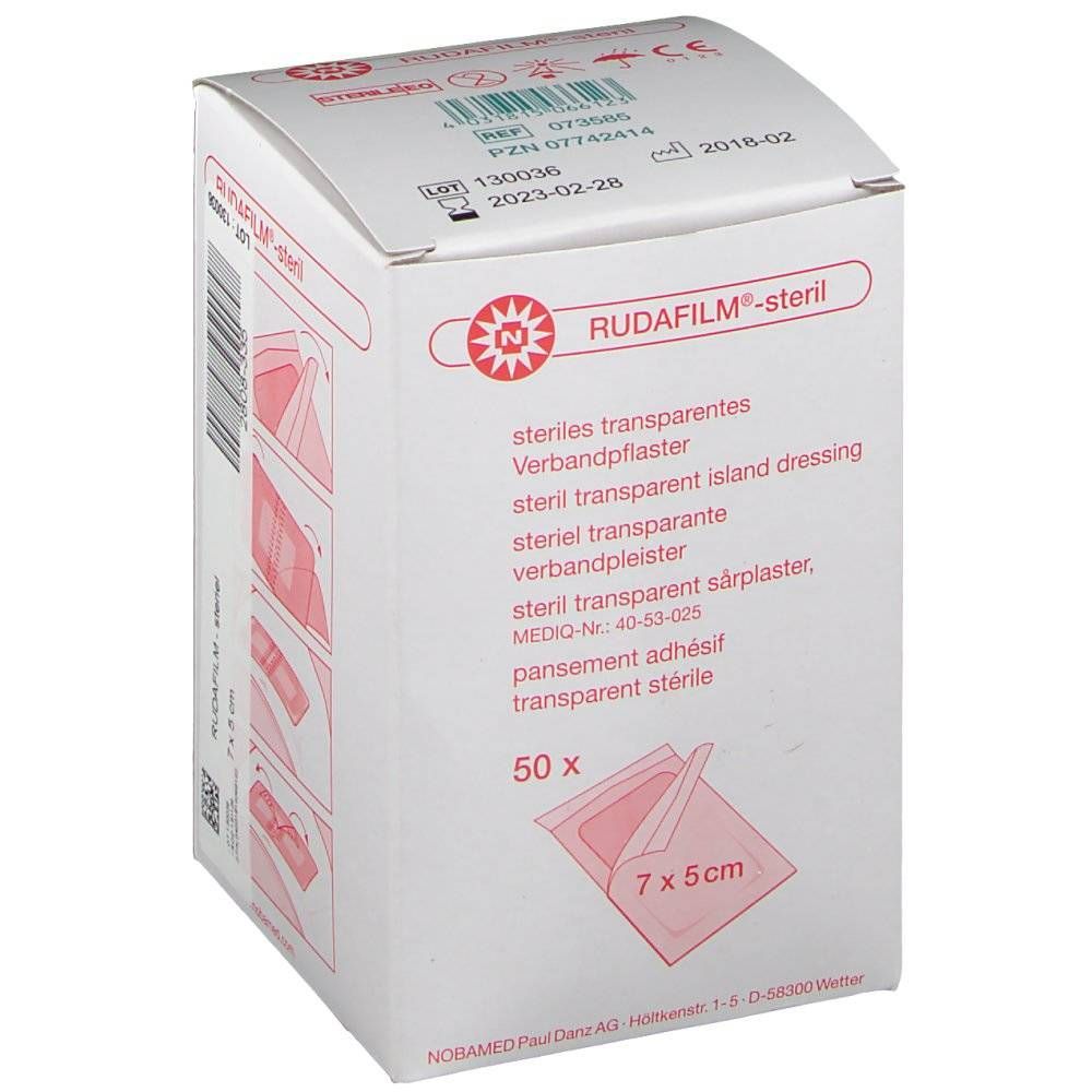 Noba Rudafilm® Steriel Transparant 7 cm x 5 cm 50 stuks