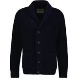 Gant Cardigan en mélange de laine côtelé