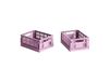 HAY Colour Crate Mini 13x17 cm, lot de 2 rose poussiéreux