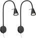 B.K.Licht BRILONER Tuso - Set van 2 Wandlampen - bedlampen - incl. warm wit licht 3.000 K - GU10 - zwart- metaal