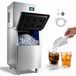 VEVOR Machine à glaçons commerciale, fabrique de glaçons rendement 163 kg/24 h, pour bar café restaurant, en acier inoxydable, bac de stockage capacité 113 kg, écran tactile et nettoyage automatique