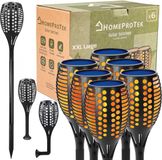 Merkloos / Sans marque Wan GmbH Zonne-energie LED Tuinlampen - 6 Stuks Waterdichte Buitenverlichting met Vlameffect