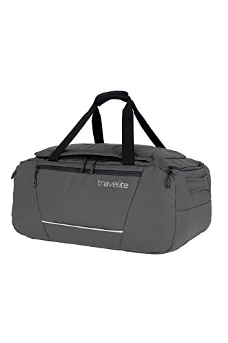 travelite Reistas van waterafstotend zeilmateriaal, bagage-serie Basics: praktische tas voor vakantie en sport, 60 cm, 51 liter, antraciet, Eén maat, reisbagage