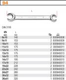 Beta Dubbel Ringsteeksleutel Halfopen 13x15mm