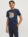 JACK & JONES T-shirt JJZION TEE SS CREW NECK JNR Bleu marine Coton Coupe droite Taille 140
