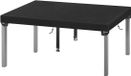 Housse de table de jardin sans marque - noire - imperméable - 140 x 90 x 15 cm