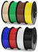 8 Rouleaux Filament PETG 1.75 mm pour Imprimantes 3D - Multicolore